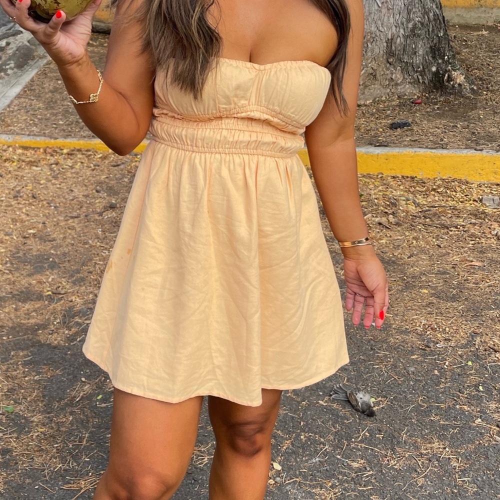 Meshki A Line strapless Dress
